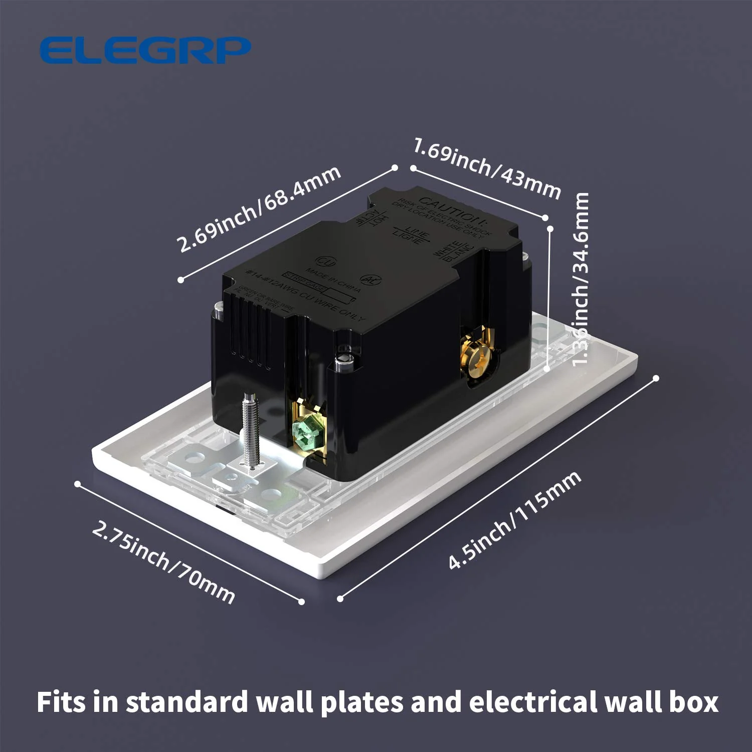 USB A/A, 4.0A 5VDC Total Output Outlet with 15A/20A, Tamper-Resistant Wall Outlet - Image 5