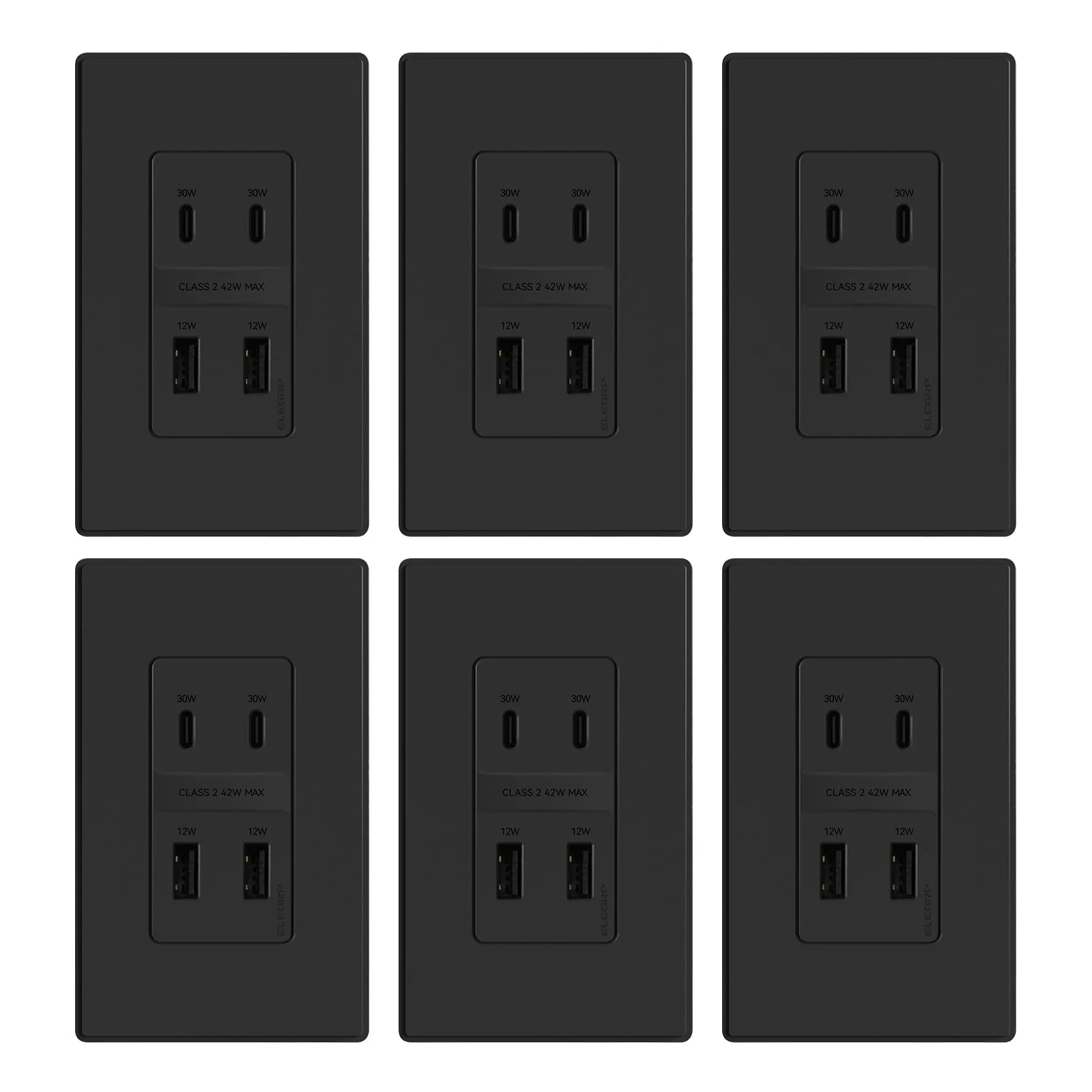 USB C/C/A, 4.2A 5VDC Total Output with 15A/20A, Tamper-Resistant Screw Wall Outlet - Image 23