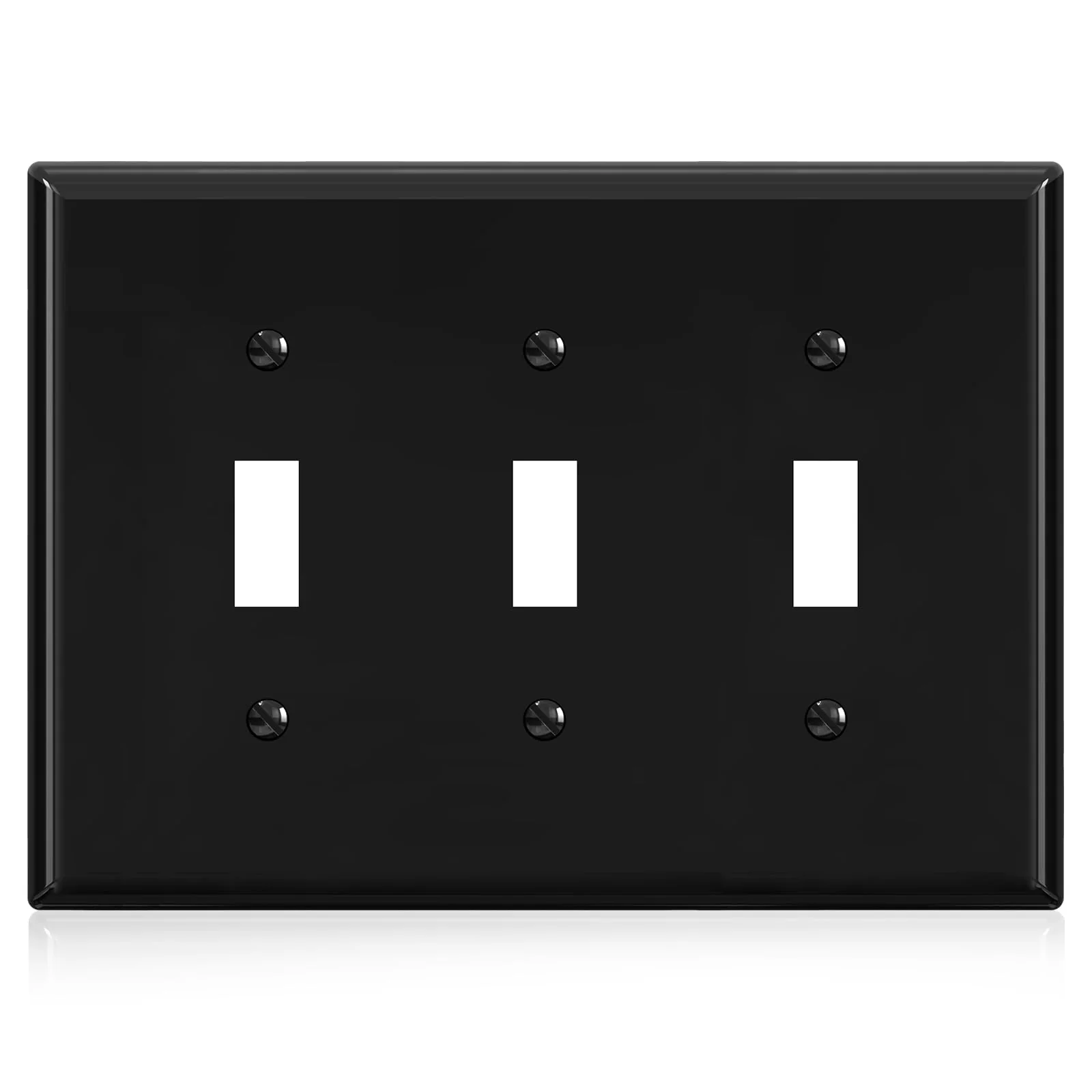ELEGRP 3-Gang Toggle Switch Wall Plate, Mid-Size, Unbreakable Thermoplastic Cover for Toggle and Dimmer Switches, UL Listed - Image 2