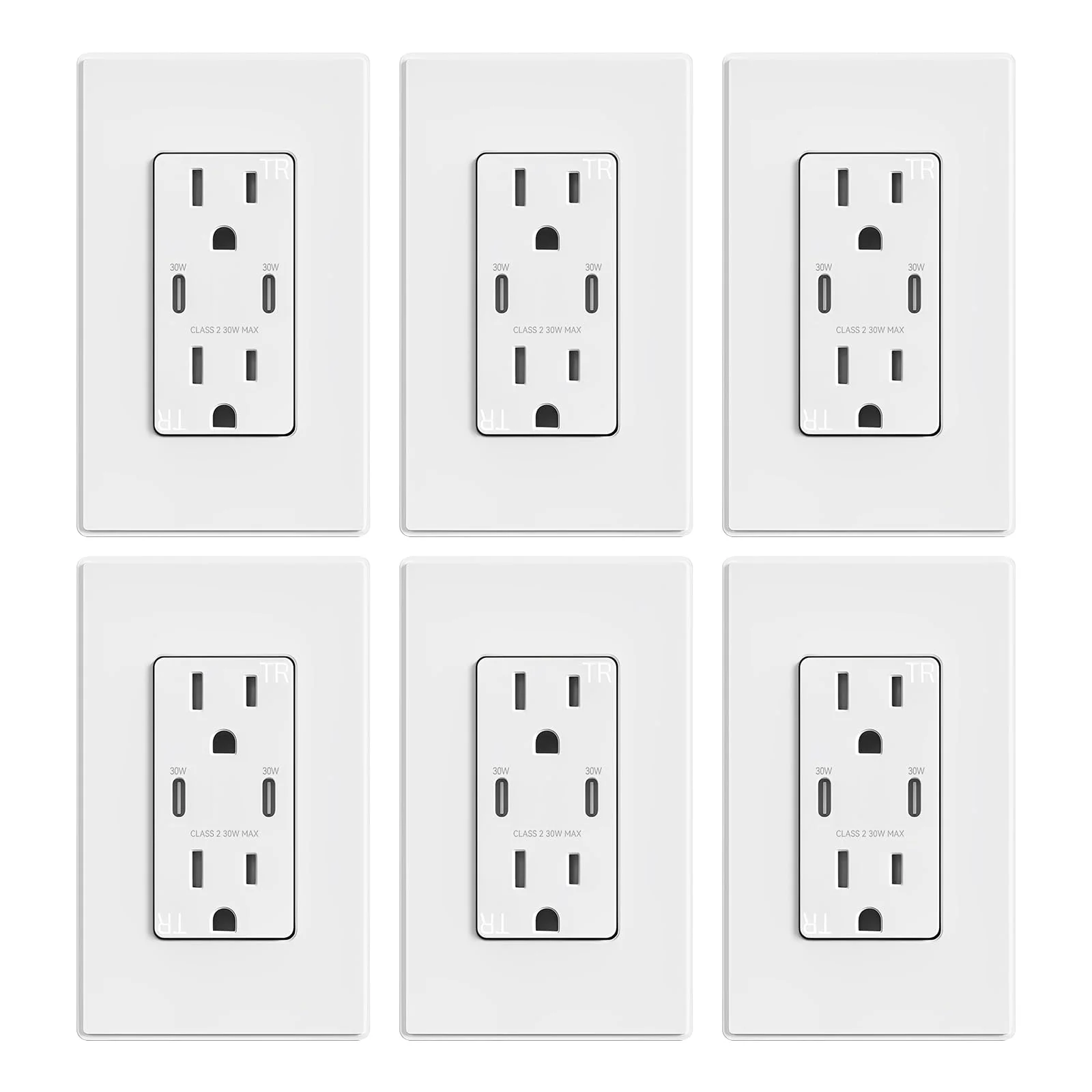 USB A/C, 30W 6.0A Total Output Outlet with 15A/20A, Tamper-Resistant Wall Outlet - Image 15