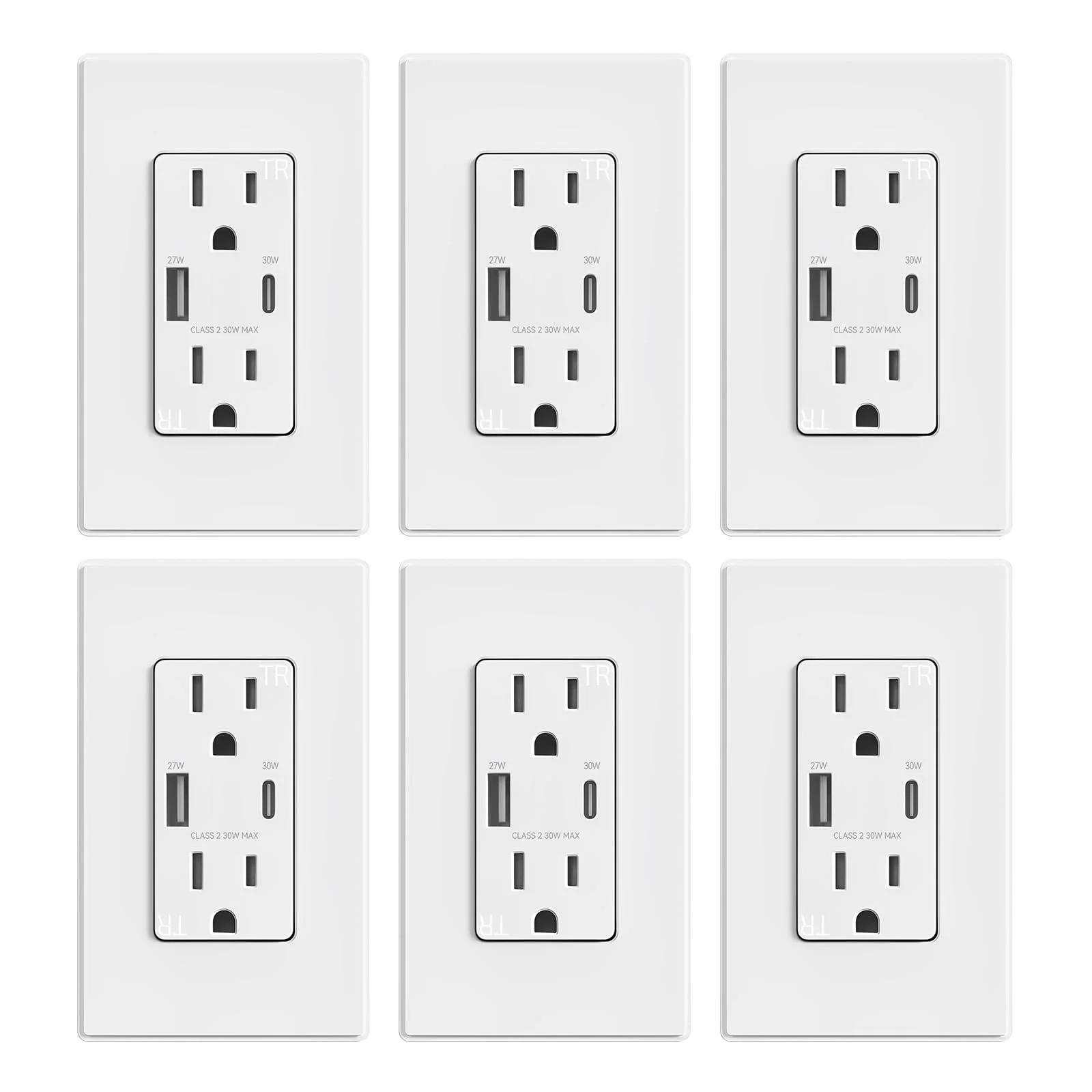 USB A/C, 30W 6.0A Total Output Outlet with 15A/20A, Tamper-Resistant Wall Outlet - Image 17
