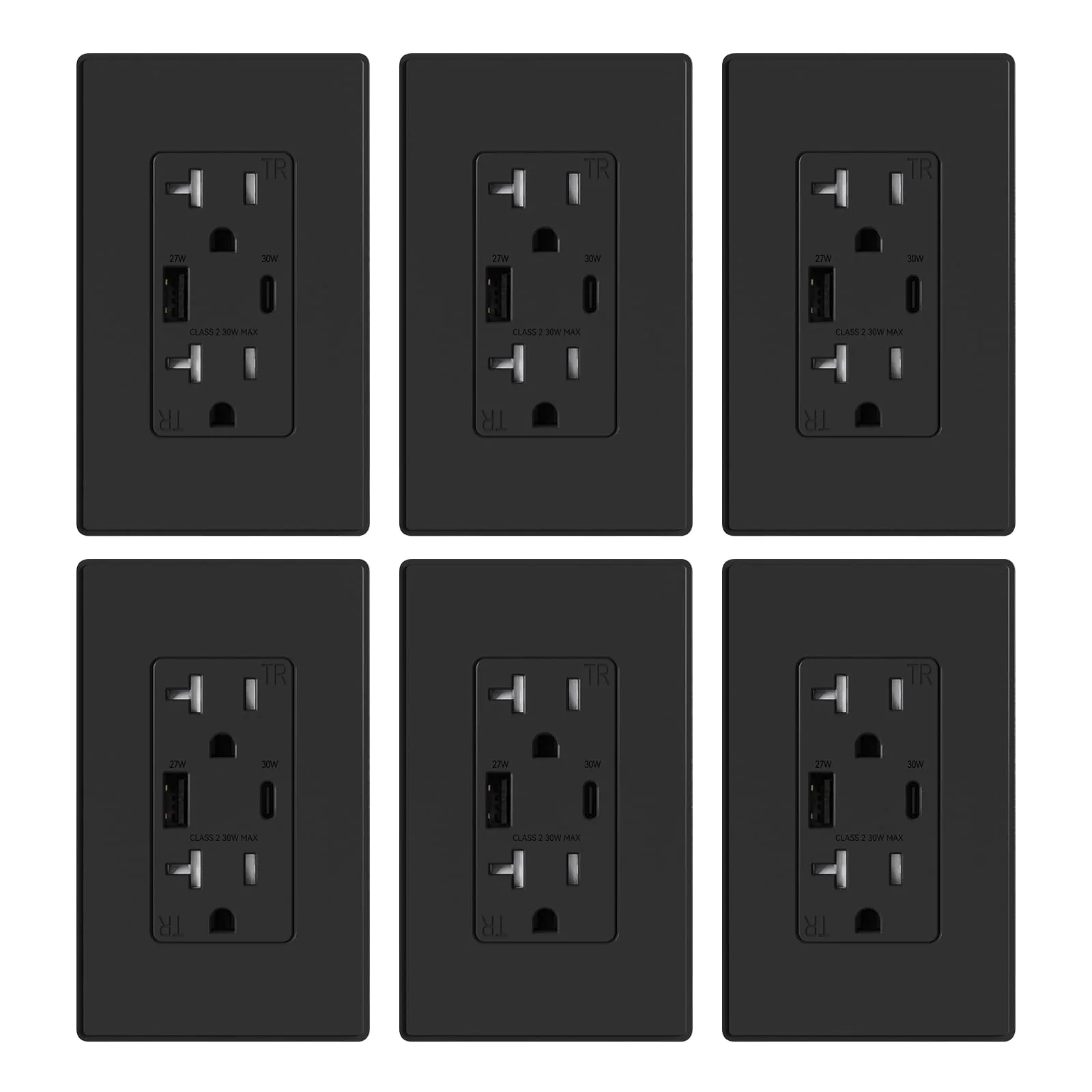 USB A/C, 30W 6.0A Total Output Outlet with 15A/20A, Tamper-Resistant Wall Outlet - Image 20