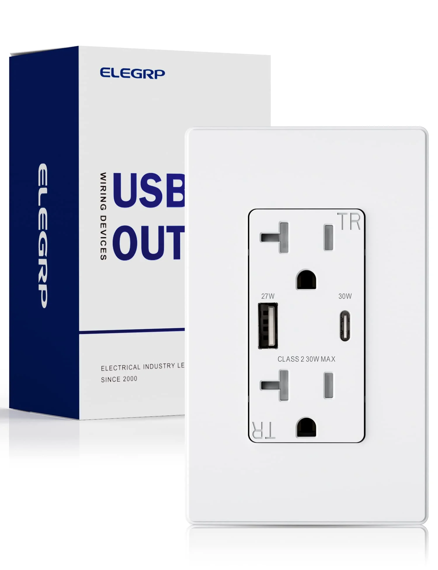 USB A/C, 30W 6.0A Total Output Outlet with 15A/20A, Tamper-Resistant Wall Outlet - Image 5