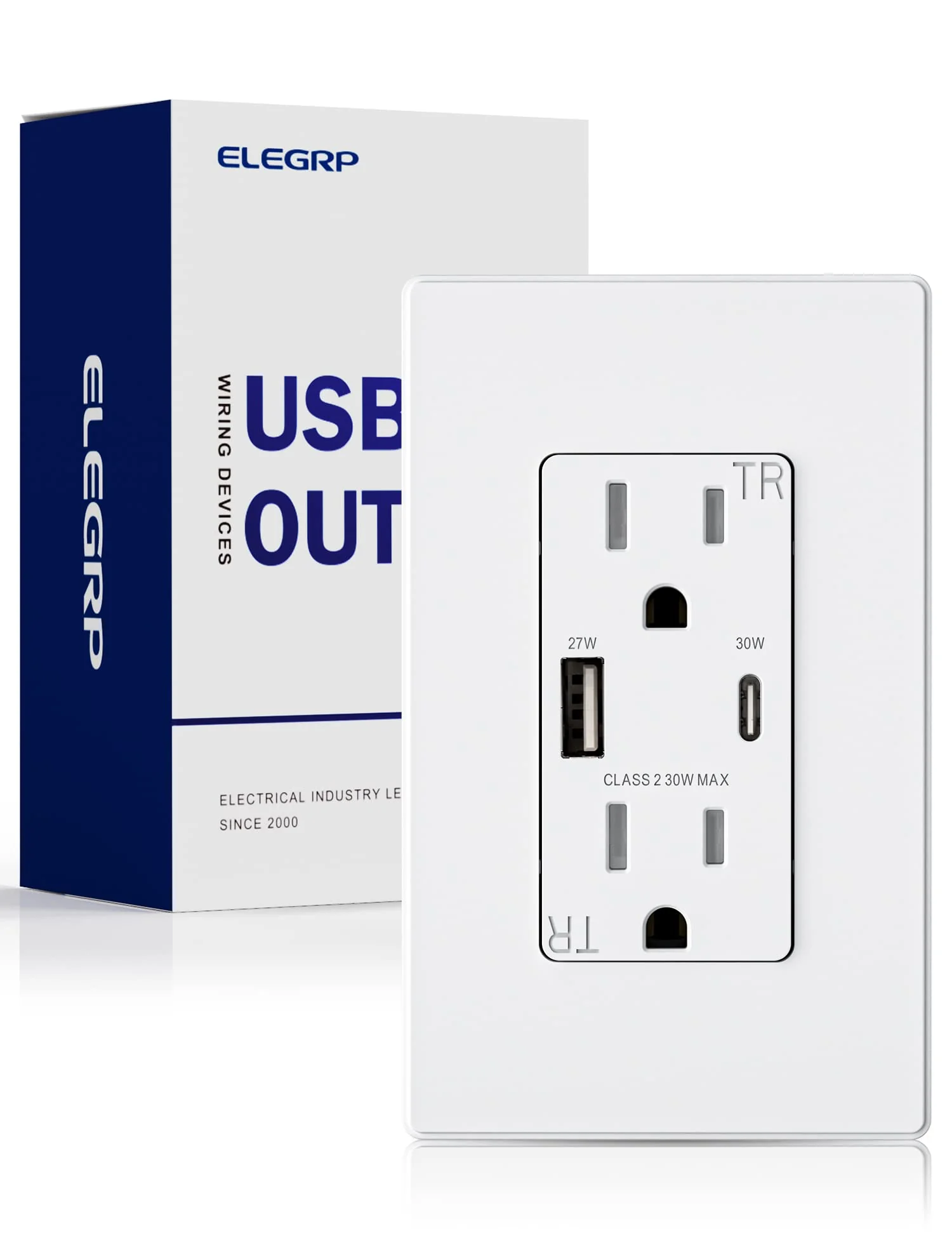 USB A/C, 30W 6.0A Total Output Outlet with 15A/20A, Tamper-Resistant Wall Outlet - Image 6