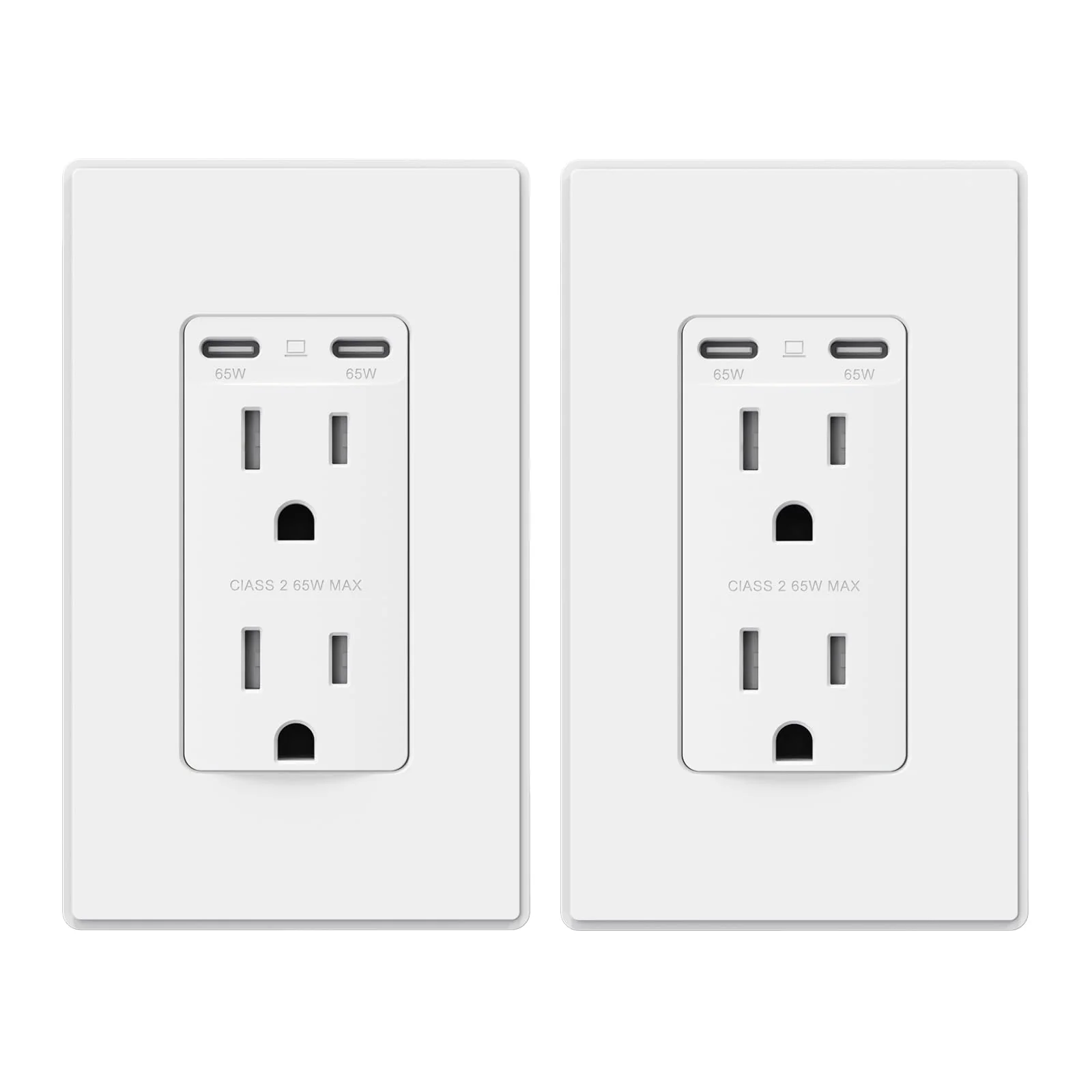 USB C/C, 65W Total Output, Fast Charging Outlet with 15A/20A, Tamper-Resistant Wall Outlet - Image 13