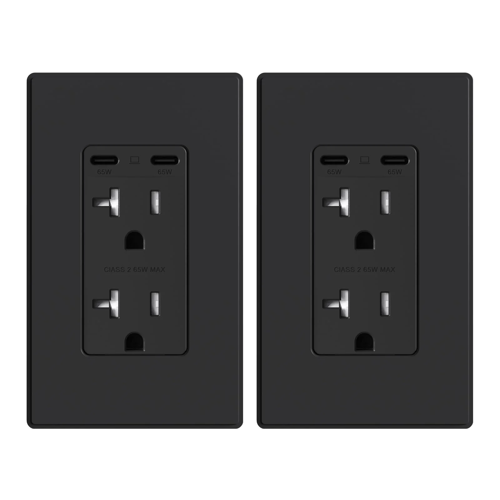 USB C/C, 65W Total Output, Fast Charging Outlet with 15A/20A, Tamper-Resistant Wall Outlet - Image 14