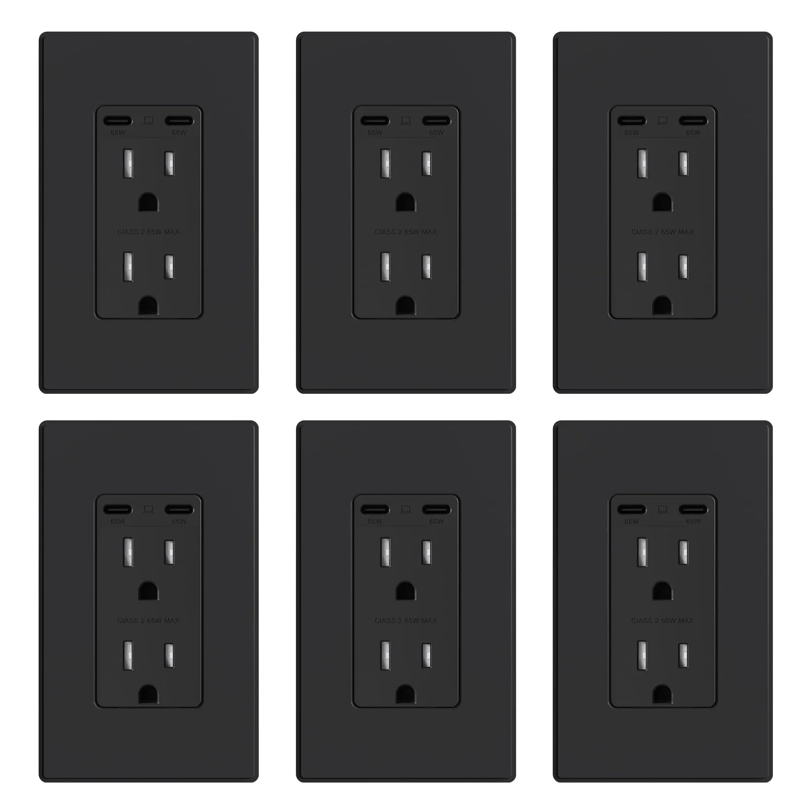 USB C/C, 65W Total Output, Fast Charging Outlet with 15A/20A, Tamper-Resistant Wall Outlet - Image 16