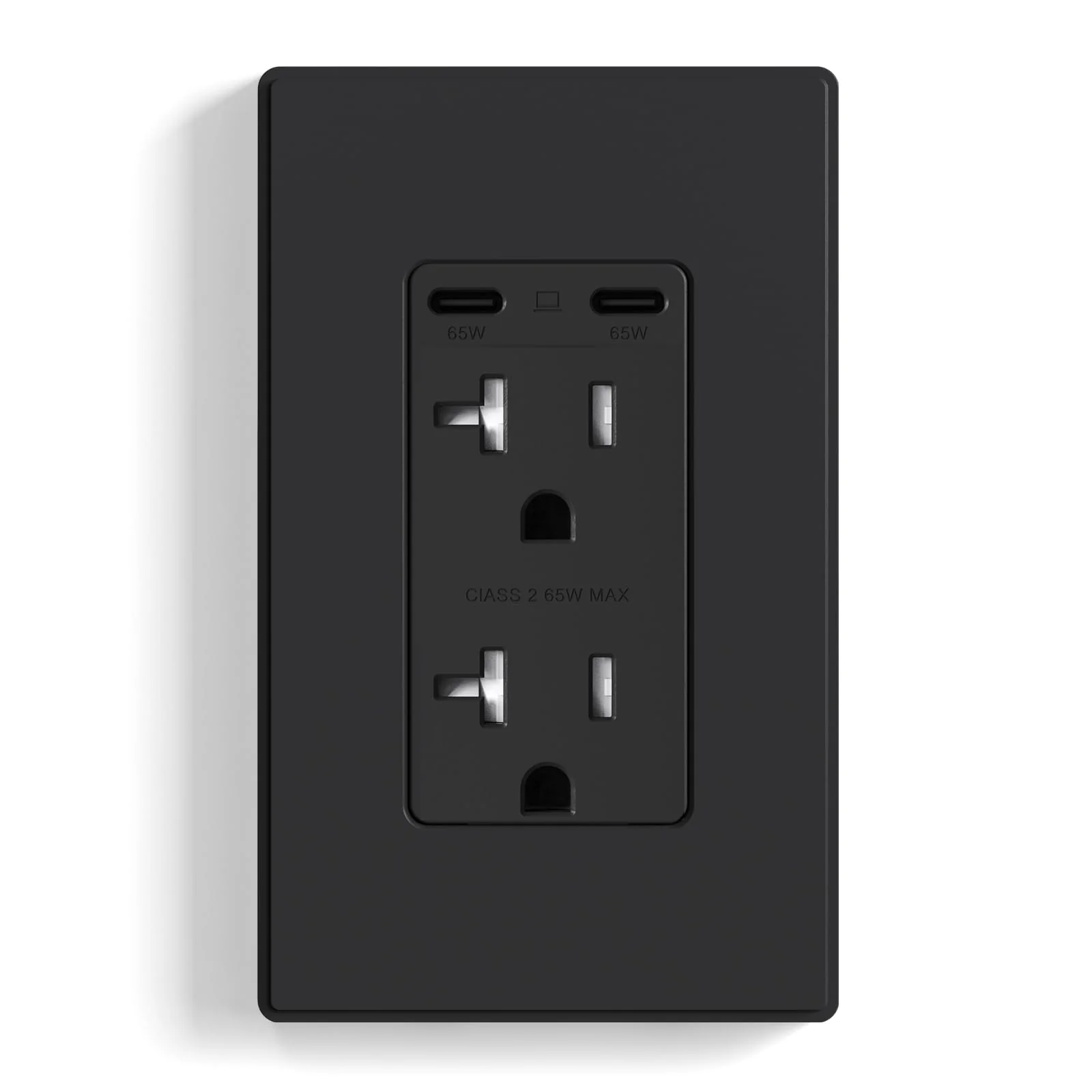 USB C/C, 65W Total Output, Fast Charging Outlet with 15A/20A, Tamper-Resistant Wall Outlet - Image 3