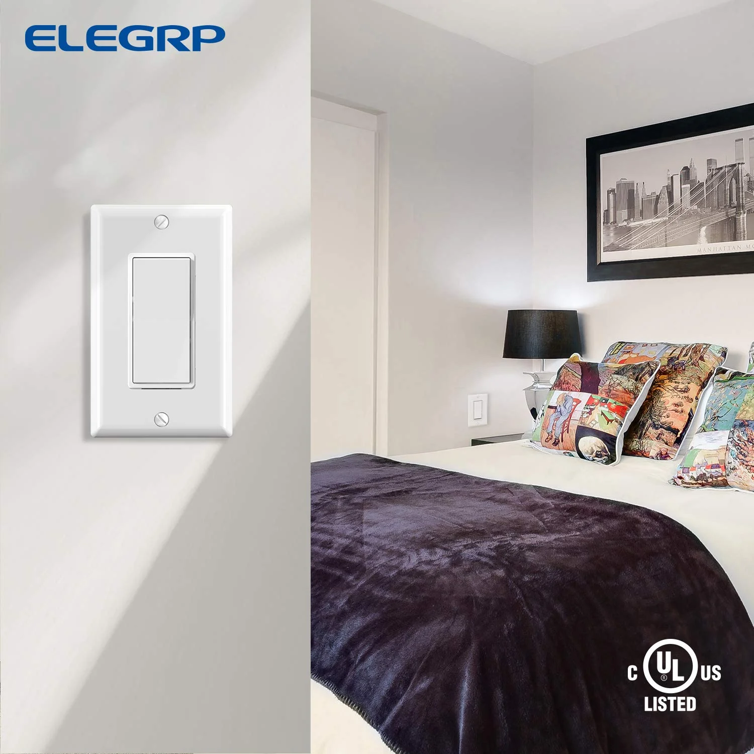 3-Way Decorator Rocker Light Switch, 15A 120/277V, Self-Grounding, 10-Pack - Image 8