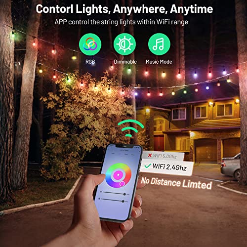 Outdoor Wi-Fi Smart Dimmer Plug and Smart String Dimmable Lights Combo - Image 9